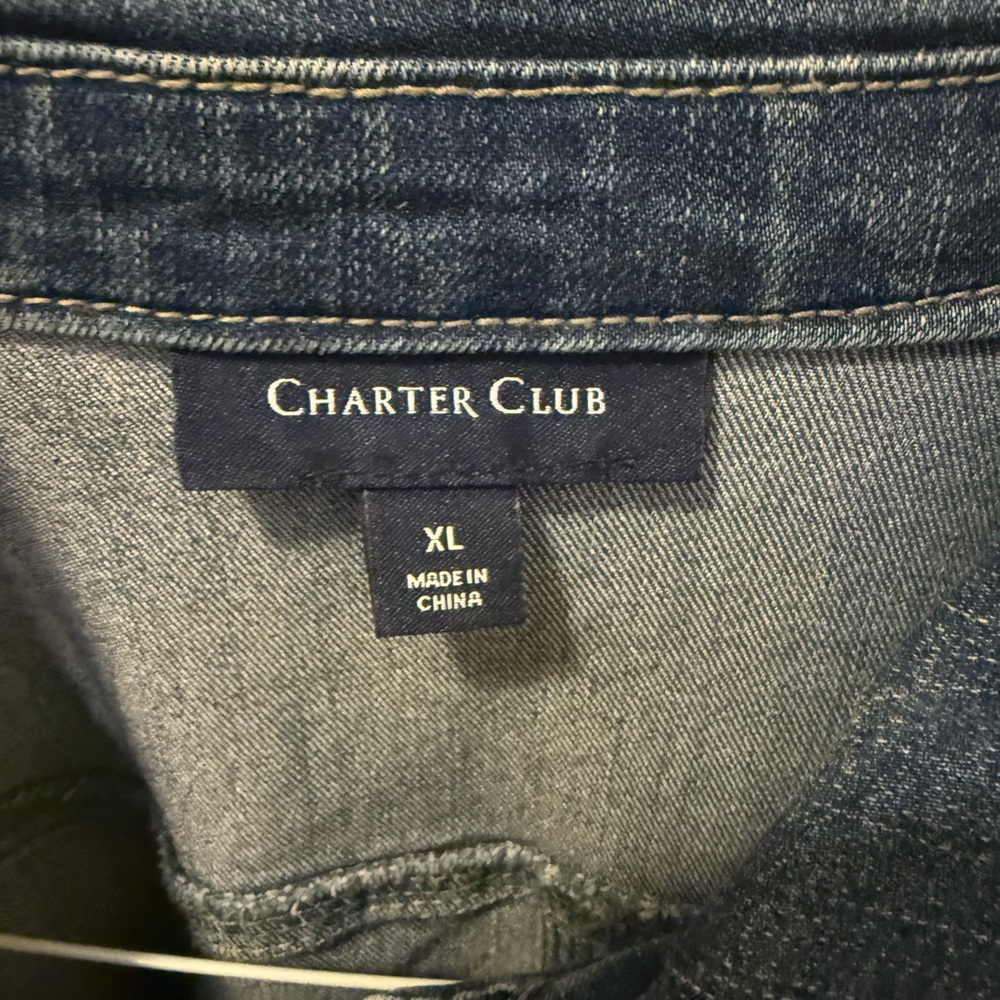 Charter Club Classic Blue Denim Jacket - Picture 2 of 3